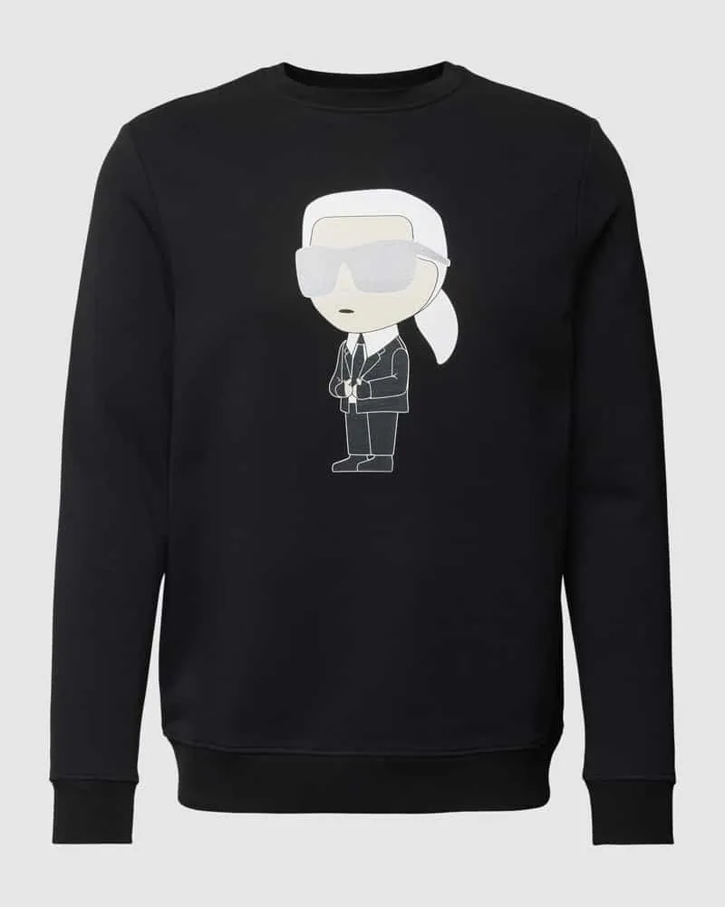 Karl Lagerfeld Sweatshirt mit Label-Print Black