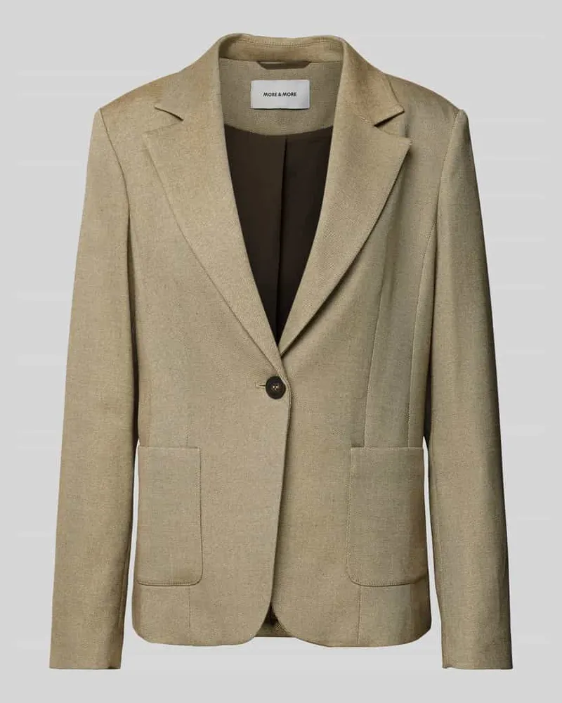 More & More Regular Fit Blazer mit Viskose-Anteil Gruen