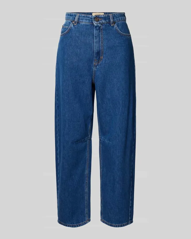 Max Mara Baggy Jeans aus reiner Baumwolle Modell 'DOUGLAS Blau