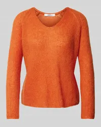 Max Mara Strickpullover mit Strukturmuster Modell 'FRESIS Orange