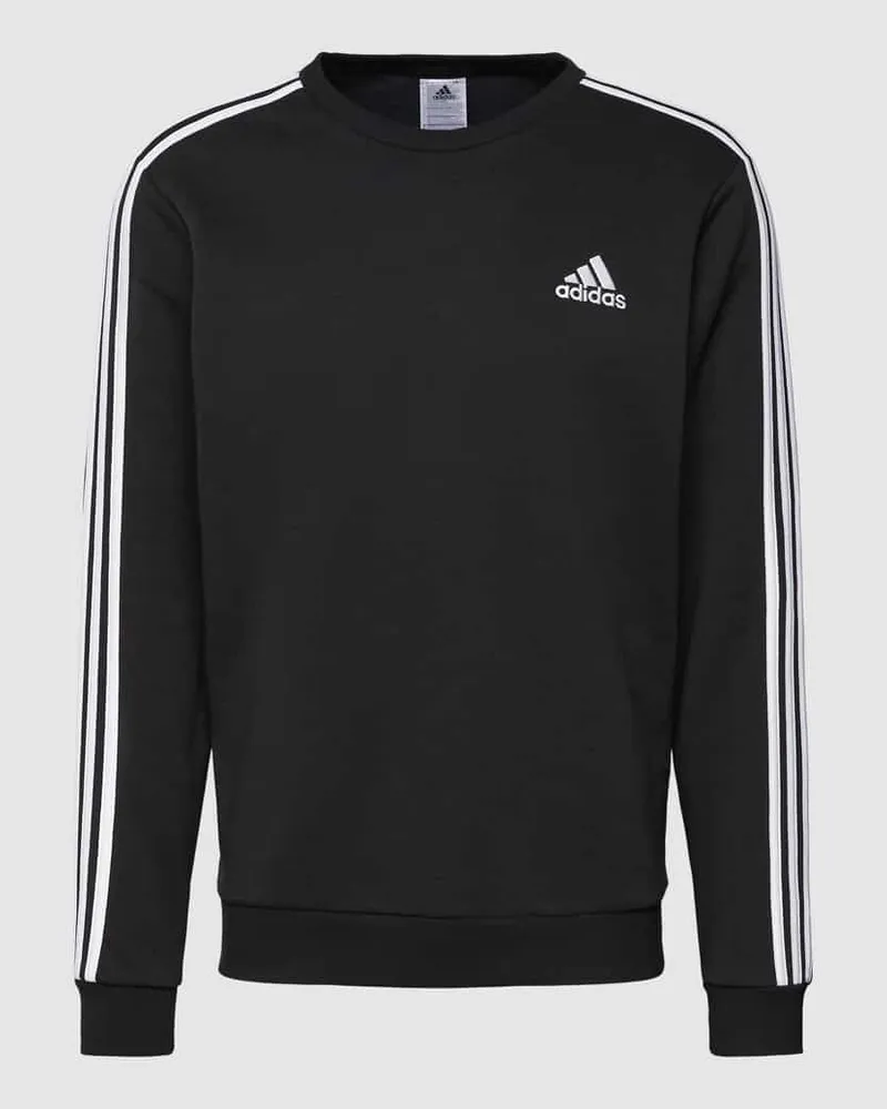 adidas Sweatshirt mit labeltypischen Galonstreifen Black