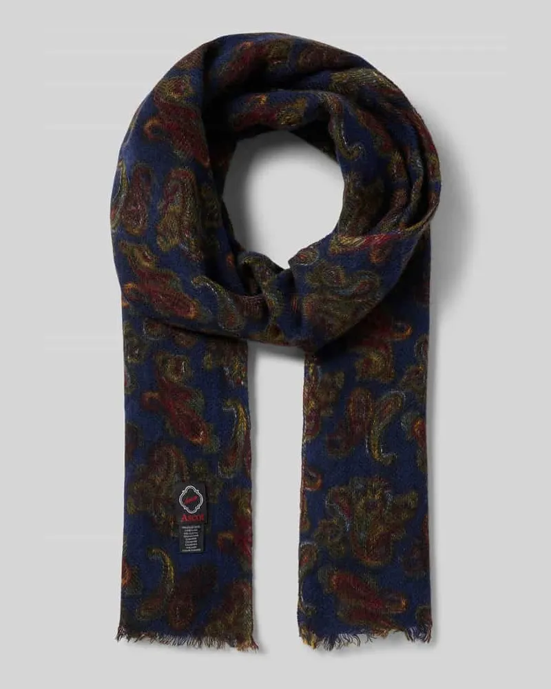 Ascot Schal aus Woll-Kaschmir-Mix Marine