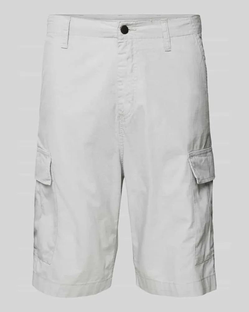 Carhartt WIP Cargoshorts mit aufgesetzten Taschen Hellgrau