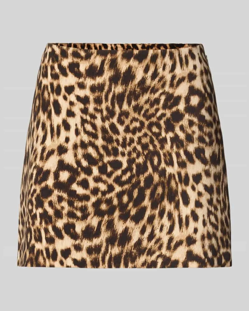 Michael Kors Minirock im Allover-Look mit seitlichem Reißverschluss Camel