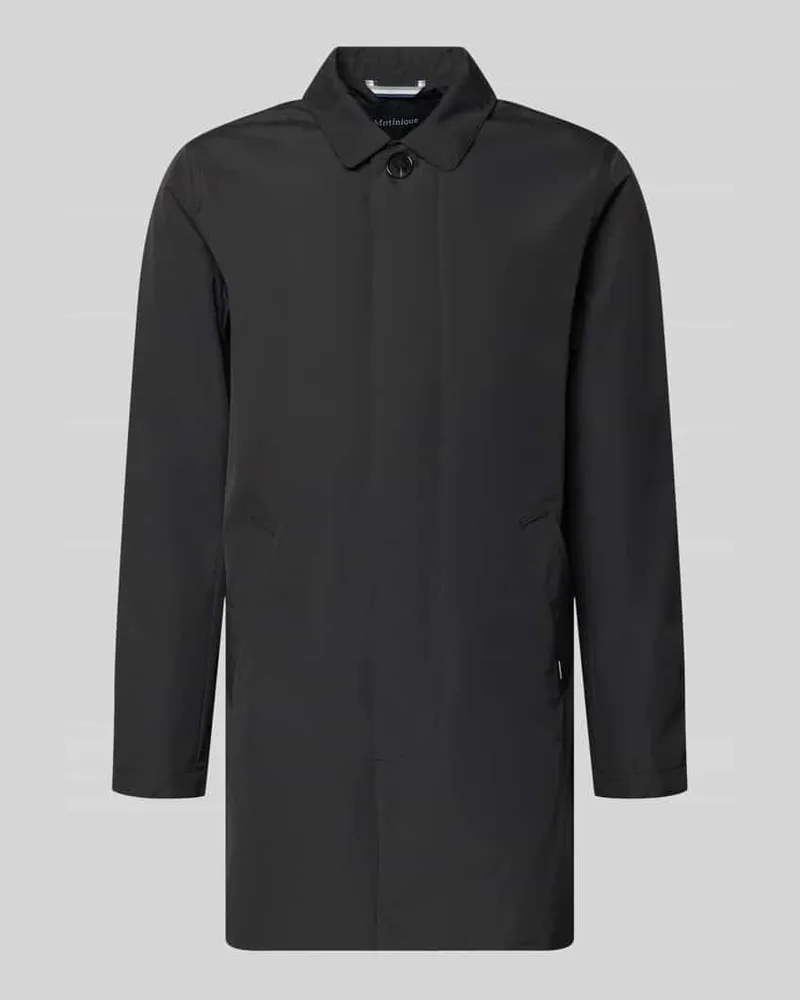 Matinique Kurzmantel mit verdeckter Knopfleiste Modell 'miles Black