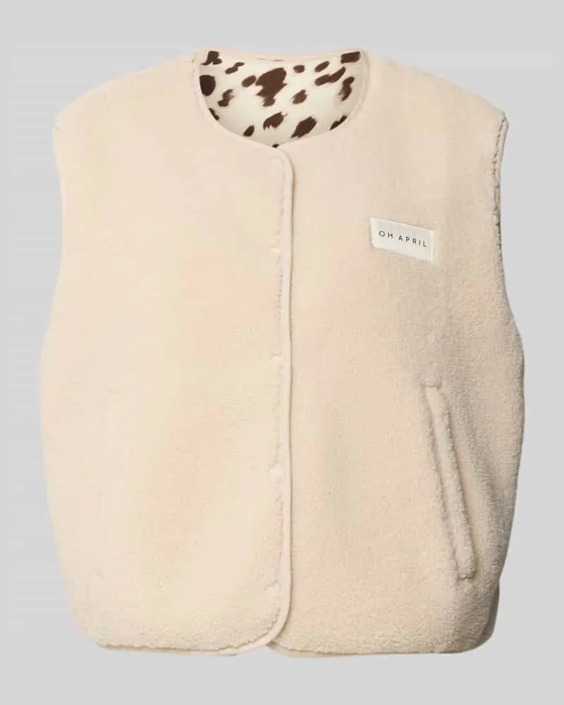 OH APRIL Fleeceweste mit Wendefunktion Modell 'Magnolia Offwhite