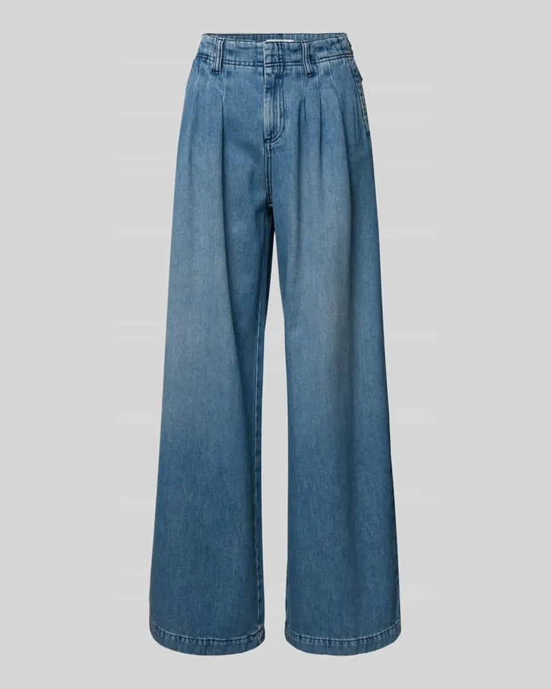 ba&sh Wide Leg Jeans mit Falten Modell 'TOBY Hellblau
