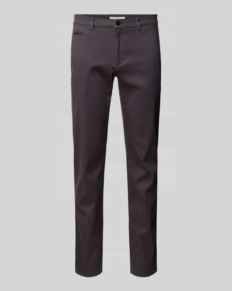 Brax Slim Fit Chino mit französischen Eingrifftaschen Modell 'Fabio Anthrazit
