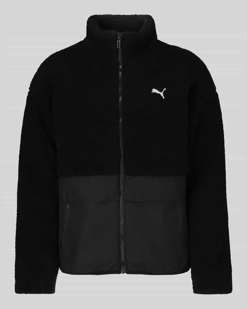 Puma Relaxed Fit Teddyjacke mit Stehkragen Black