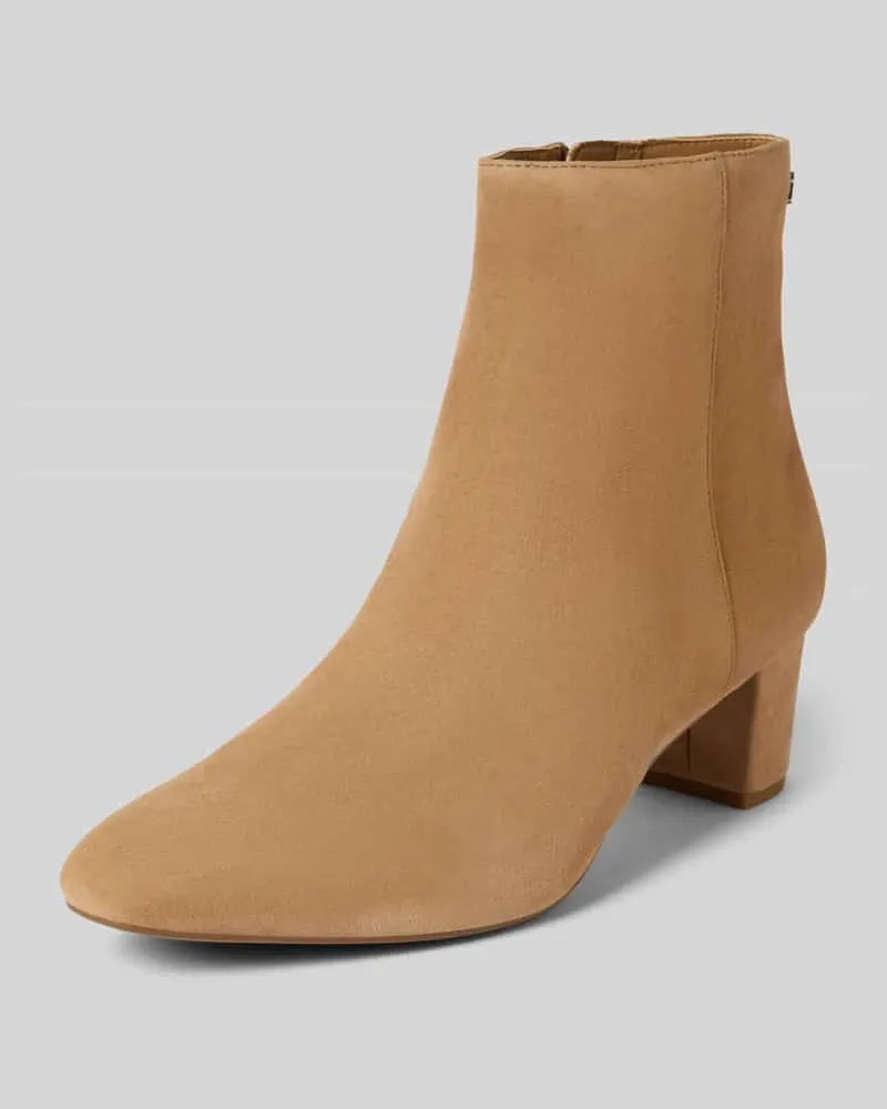 Ralph Lauren Stiefeletten mit Label-Applikation und Blockabsatz Sand