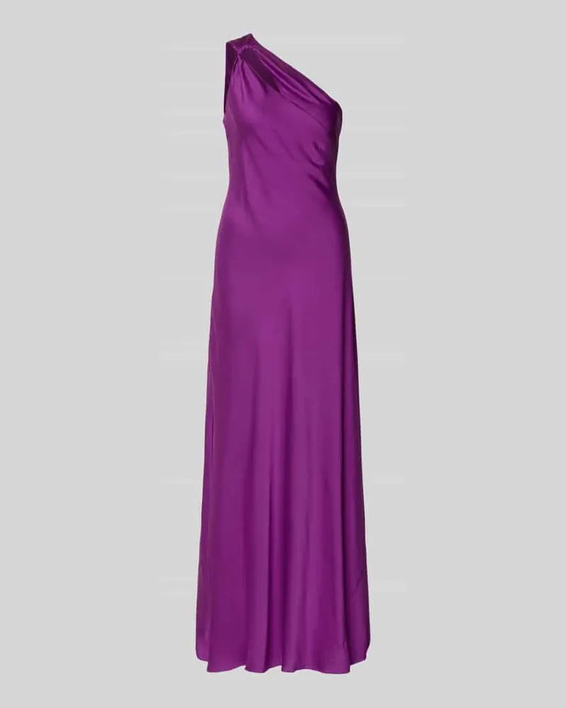 Ralph Lauren Abendkleid mit One-Shoulder-Träger Modell 'TANEKA Aubergine