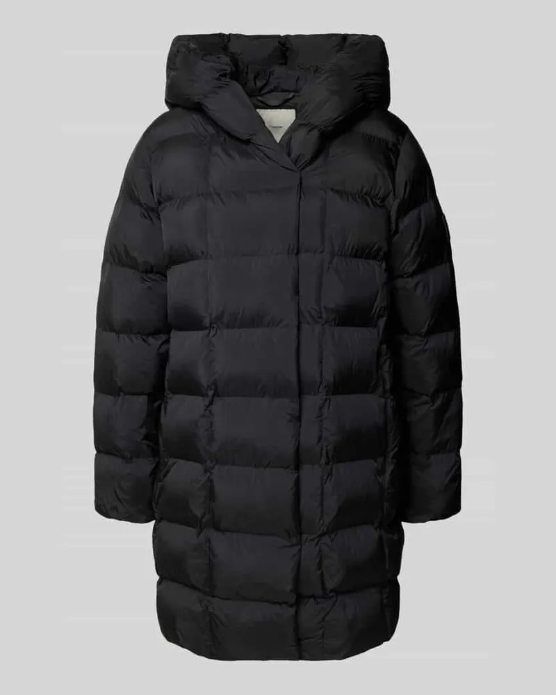 Calvin Klein Schimmernder Steppmantel mit Kapuze Black