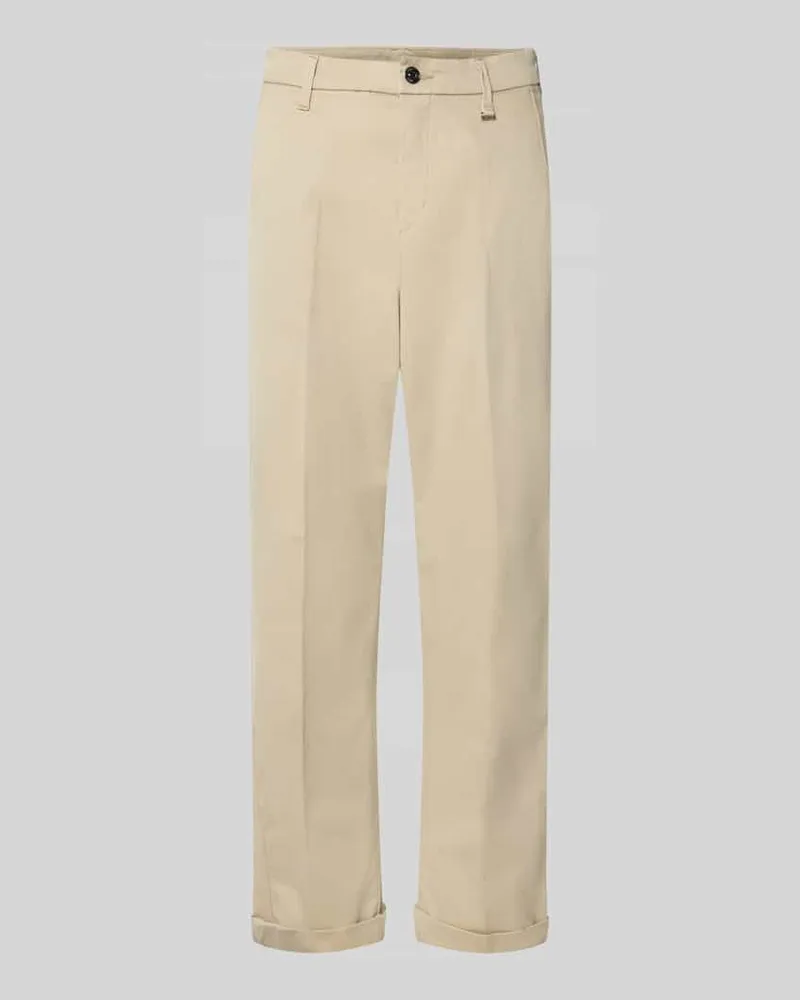 MAC Jeans Straight Fit Chino aus Baumwoll-Mix Beige