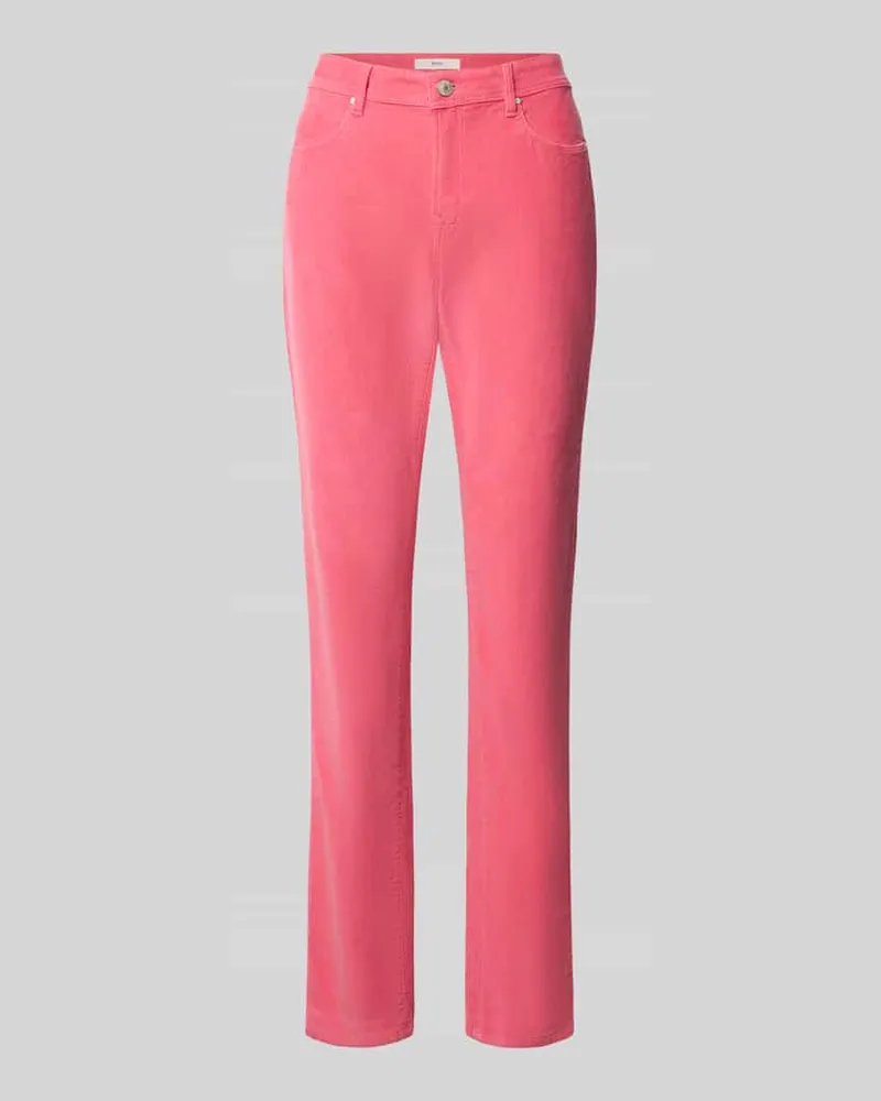 Brax Regular Fit Jeans mit geradem Bein Modell 'Mary Dunkelrot