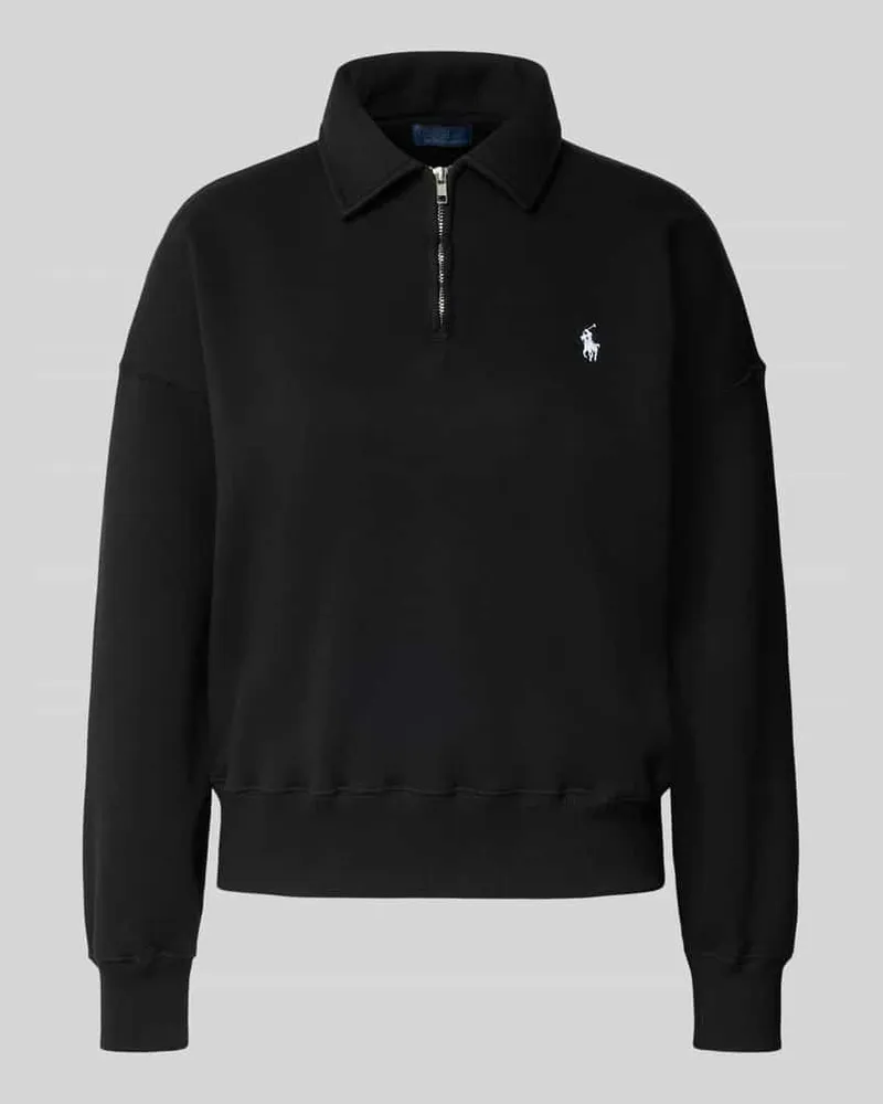 Ralph Lauren Regular Fit Troyer aus Baumwoll-Mix Black