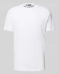 Karl Lagerfeld T-Shirt mit Label-Print Weiss