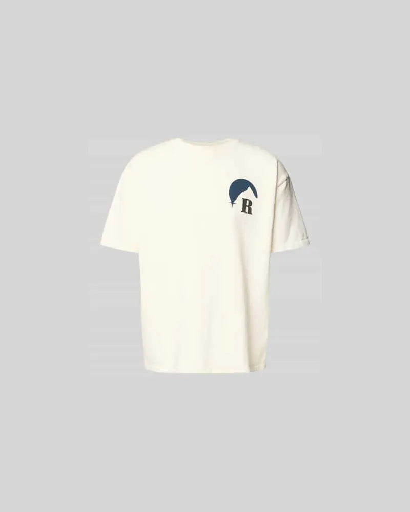 RHUDE Regular Fit T-Shirt mit Logo-Print Offwhite