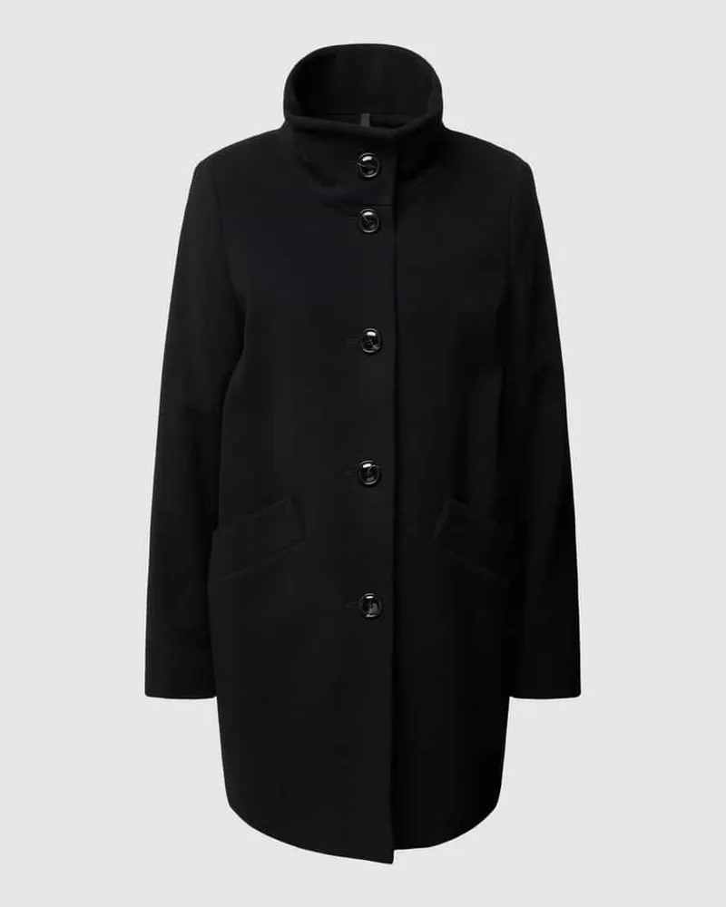 Fuchs Schmitt Mantel mit Stehkragen Black