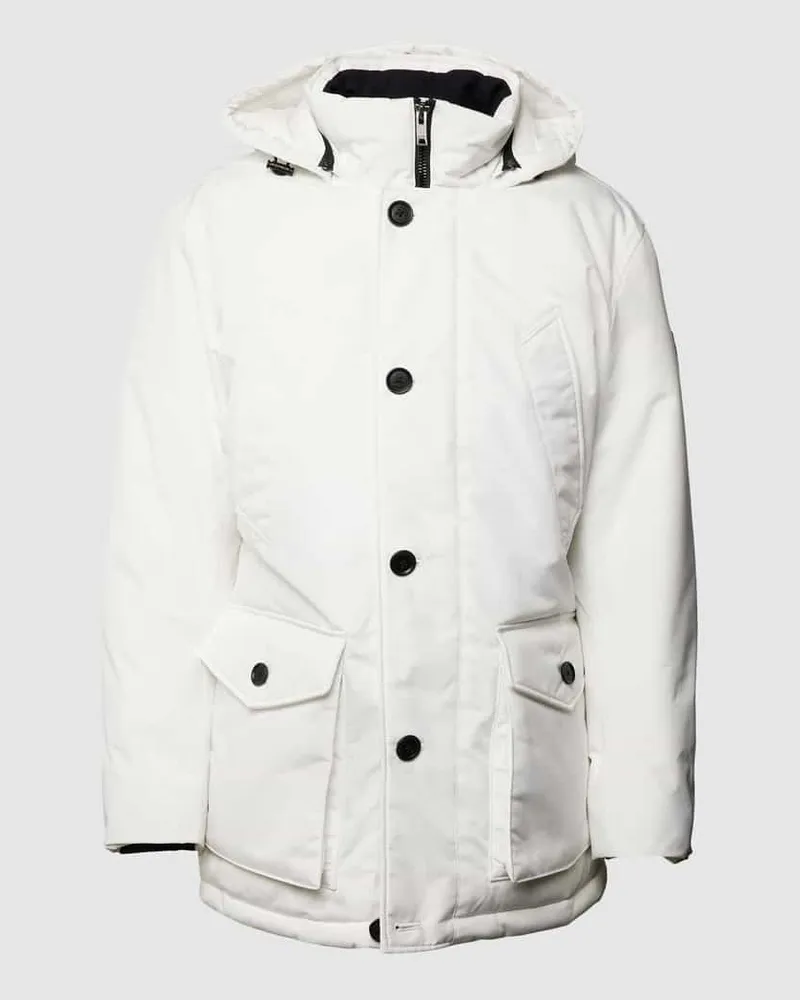 HUGO BOSS Jacke mit Kapuze Modell 'Osiass Weiss