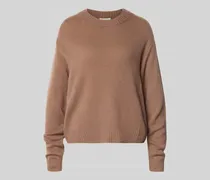 Kaschmirpullover mit gerippten Abschlüssen