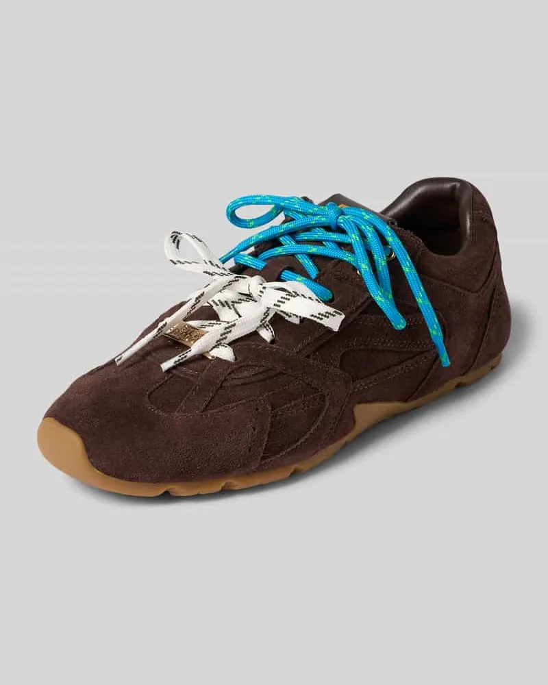Steve Madden Sneaker aus Leder mit Schnürung Modell 'Asiel Dunkelbraun