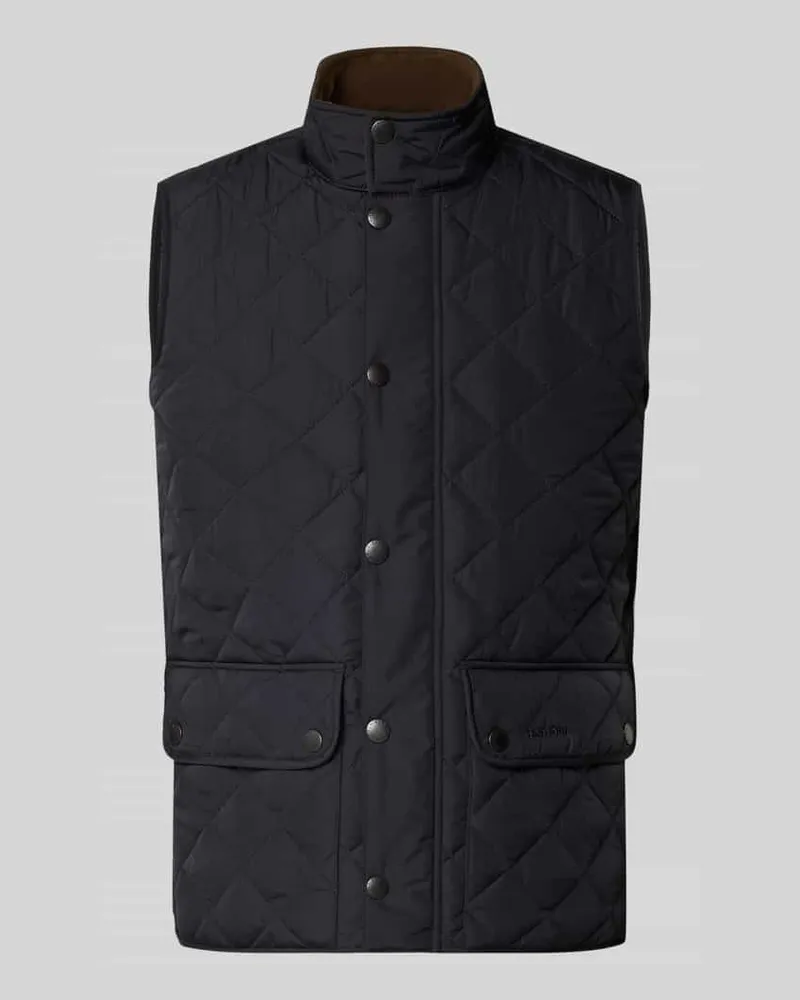 Barbour Slim Fit Weste mit Logo-Stitching Modell 'NEW LOWERDALE Marine