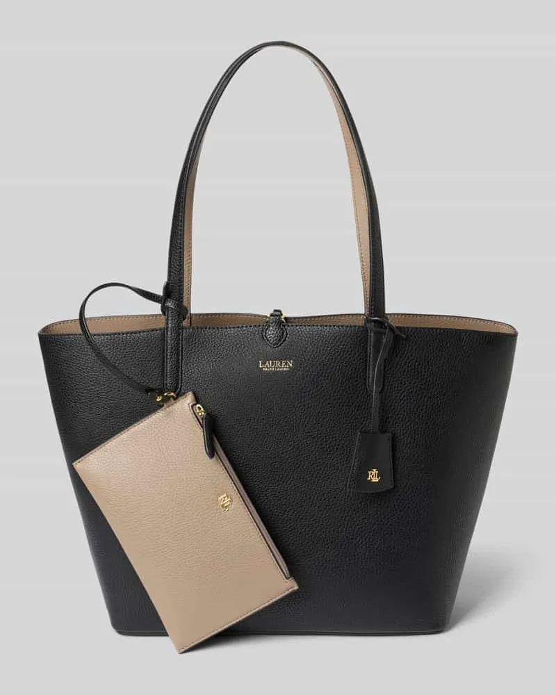 Ralph Lauren Shopper in Leder-Optik Black