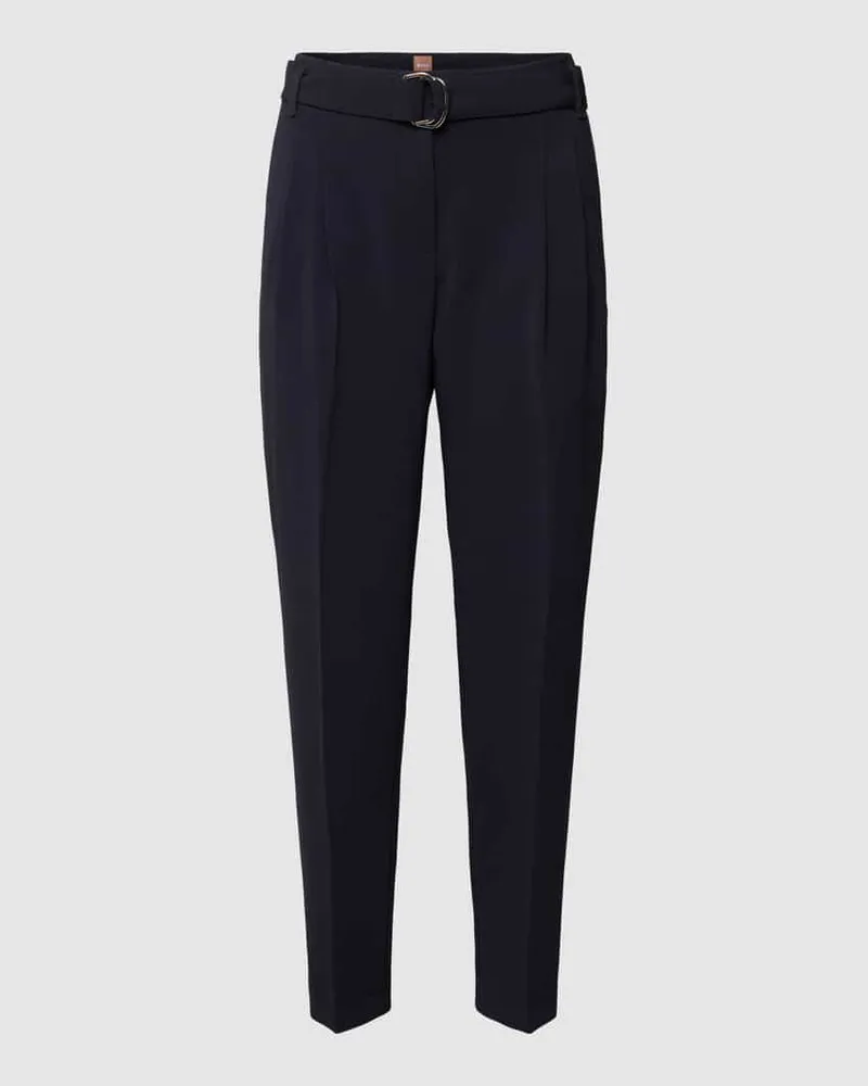 HUGO BOSS Hose mit Stoffgürtel Modell 'Tapia Marine