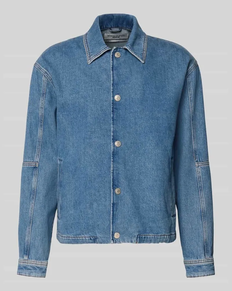 Marc O'Polo Relaxed Fit Jeansjacke aus Baumwoll-Ananas-Mix Jeansblau