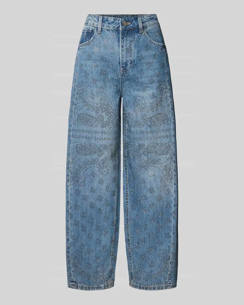Liu Jo Regular Fit Jeans aus Denim mit Used Look Dunkelblau
