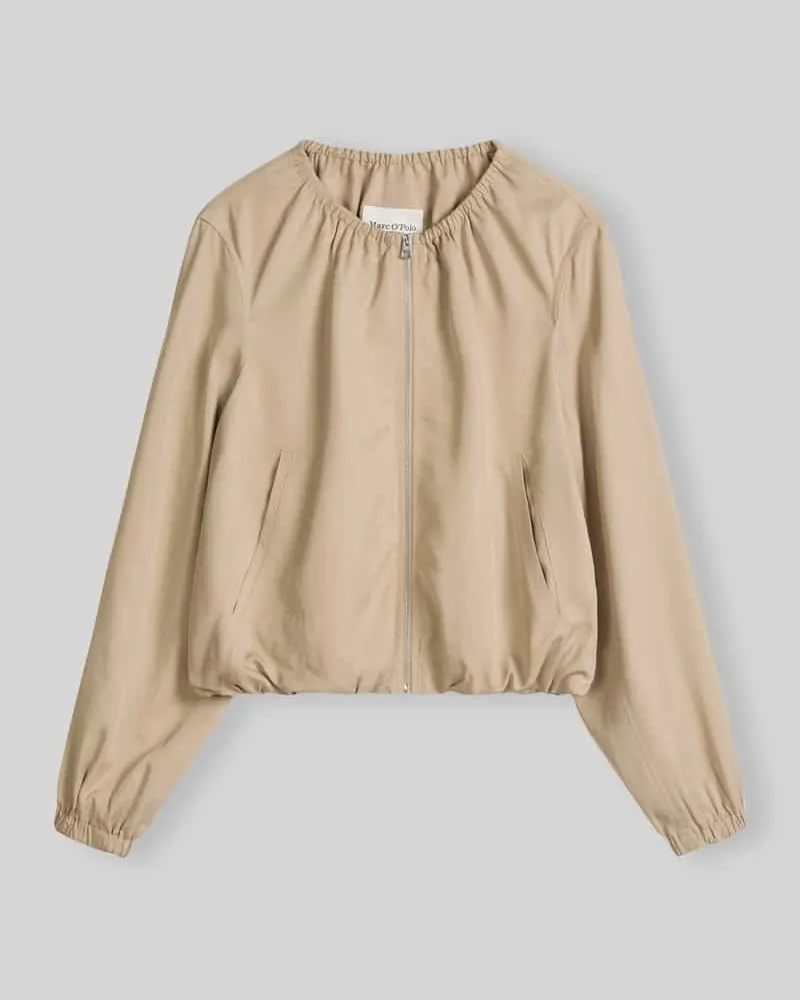 Marc O'Polo Loose Fit Jacke aus Lyocell-Leinen-Mix Sand