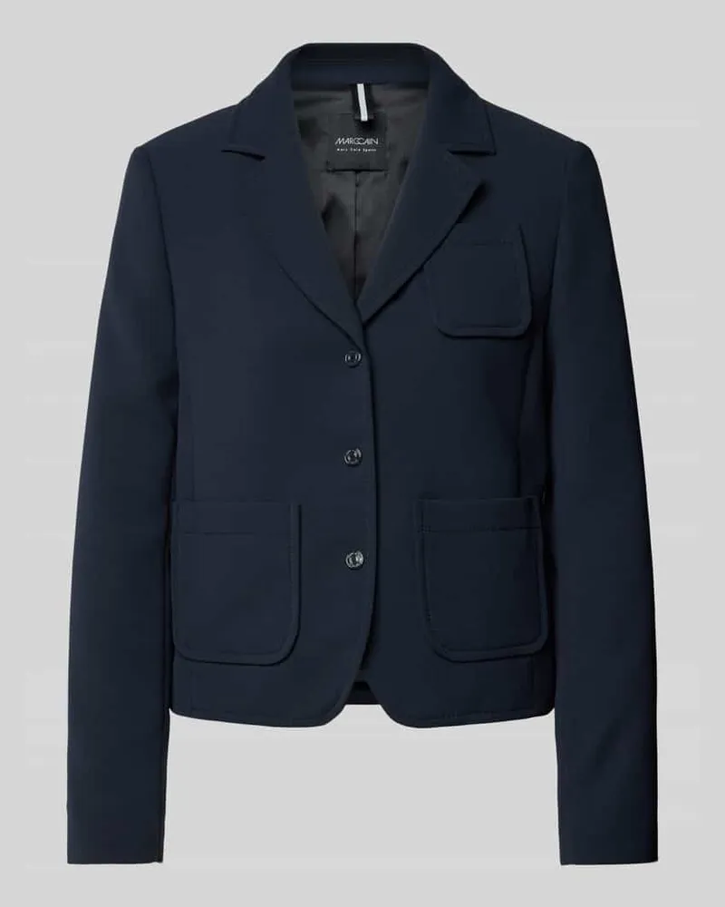 Marc Cain Slim Fit Blazer mit Reverskragen Marine