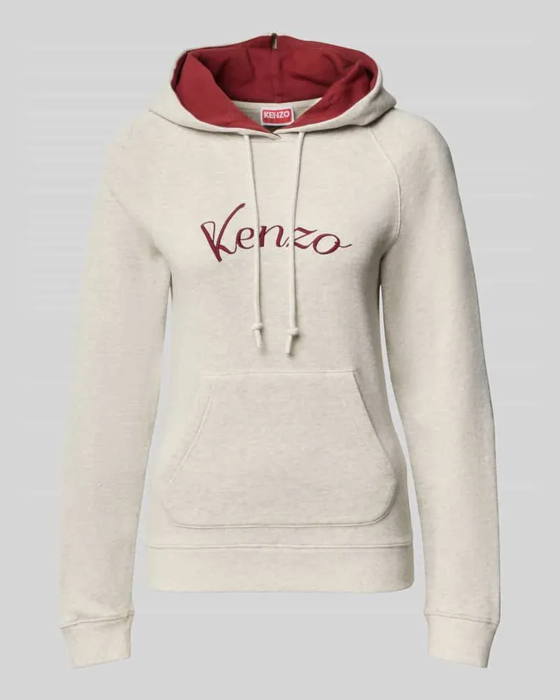 Kenzo Hoodie aus reiner Baumwolle Mittelgrau
