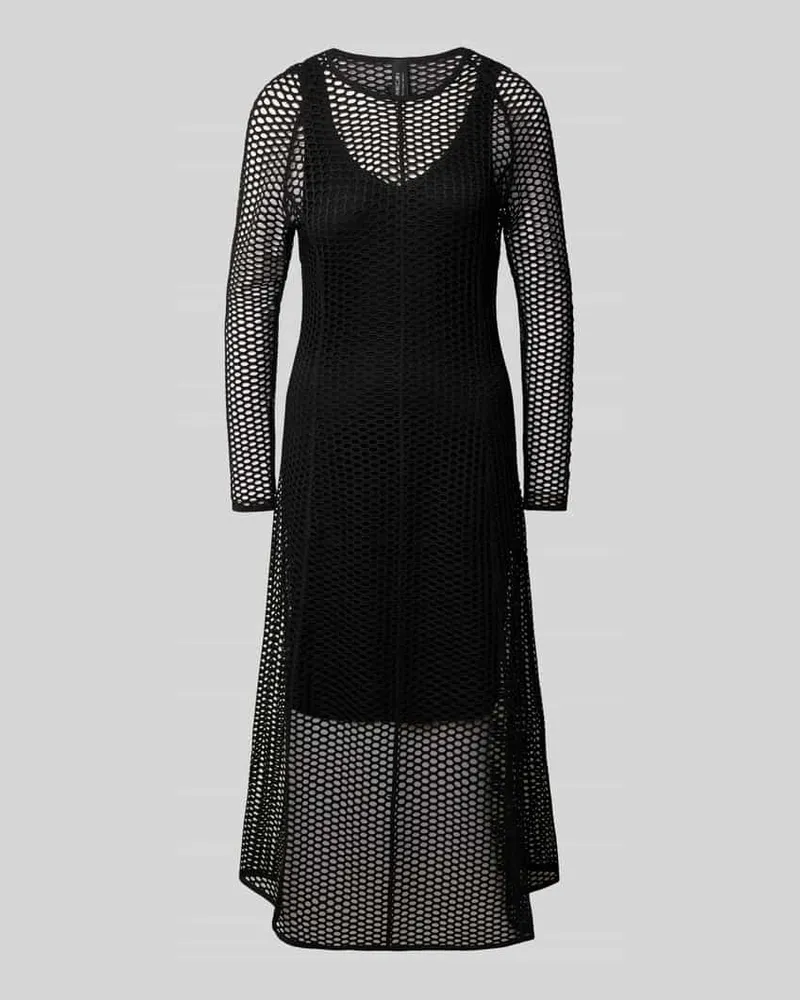 Marc Cain Midikleid mit Lochmuster Black