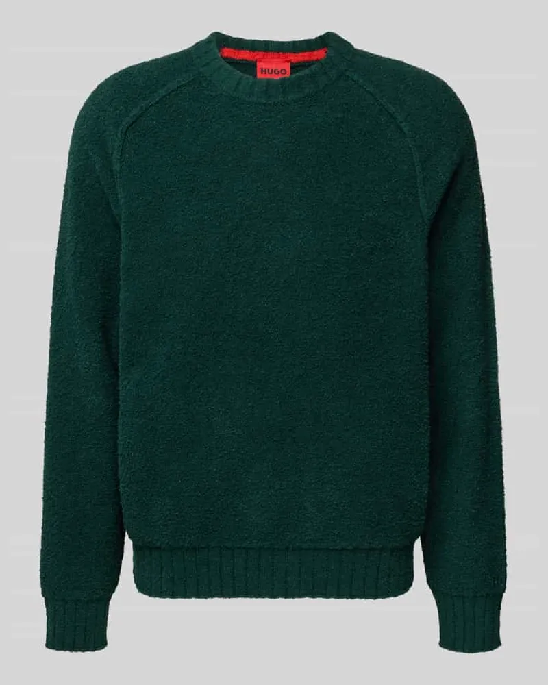 HUGO BOSS Relaxed Fit Pullover aus Baumwoll-Mix Modell 'SAN CHRISTOPHER Dunkelgruen