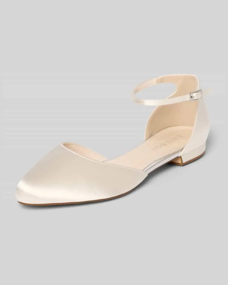 Rainbow Club Damen Slippers mit Schnallenverschluss Offwhite