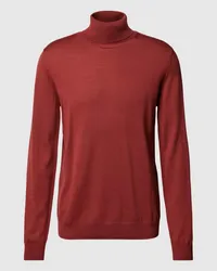 JOOP! Rollkragenpullover aus Schurwolle Modell 'Donte Bordeaux