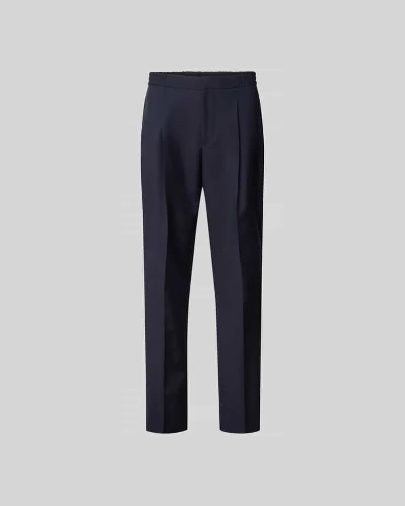 Officine Generale Stoffhose mit elastischem Bund Marine