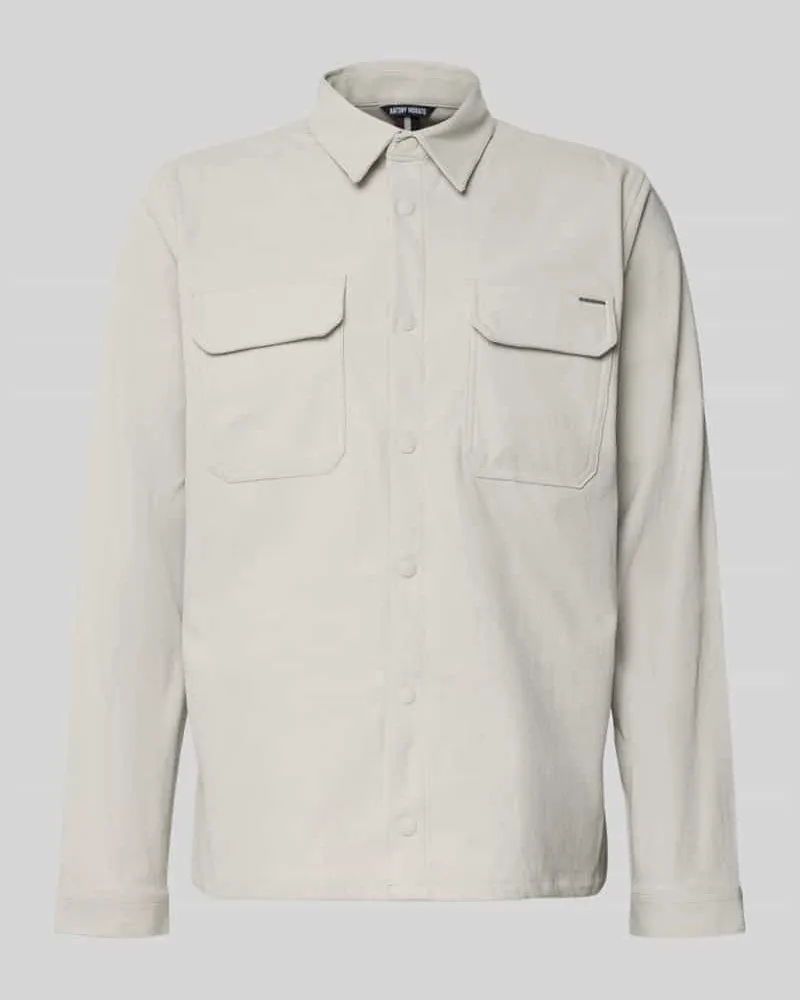 Antony Morato Hemdjacke mit Druckknopfleiste Offwhite