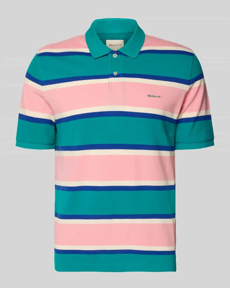 Gant Slim Fit Poloshirt mit Logo-Stitching Tuerkis