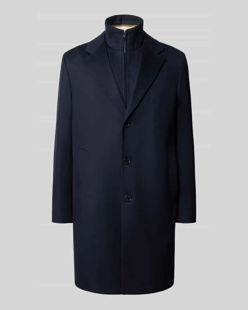 HUGO BOSS Mantel aus Wolle mit herausnehmbarer Weste Marine