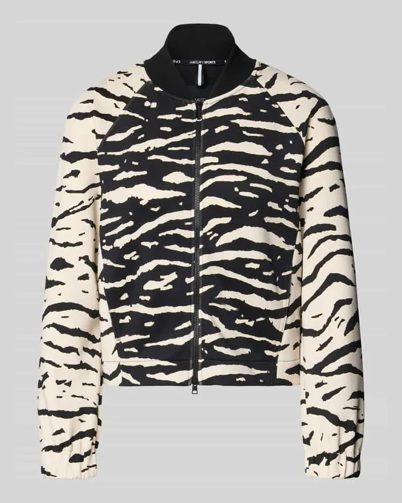 Marc Cain Jacke im Allover-Look mit Zweiwege-Reißverschluss Black