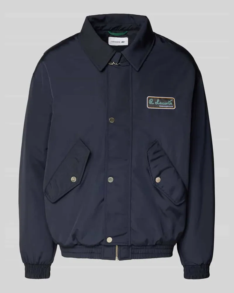 Lacoste Regular Fit Bomberjacke mit Umlegekragen Dunkelblau