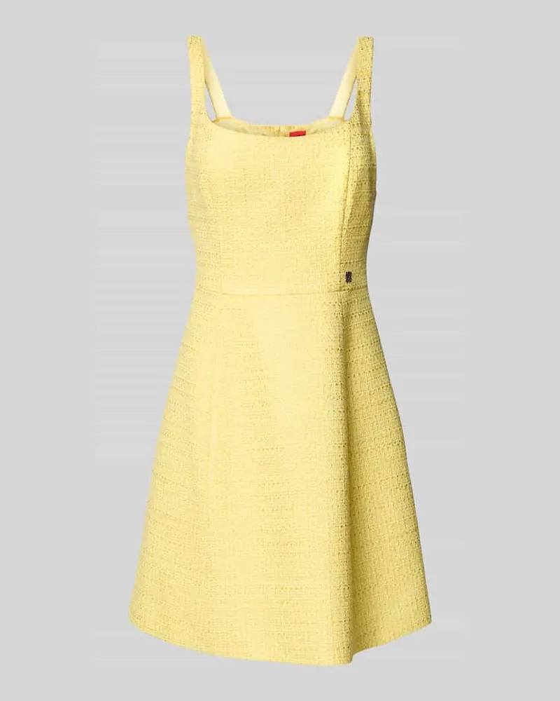 HUGO BOSS Minikleid mit Strukturmuster Modell 'Katera Gelb