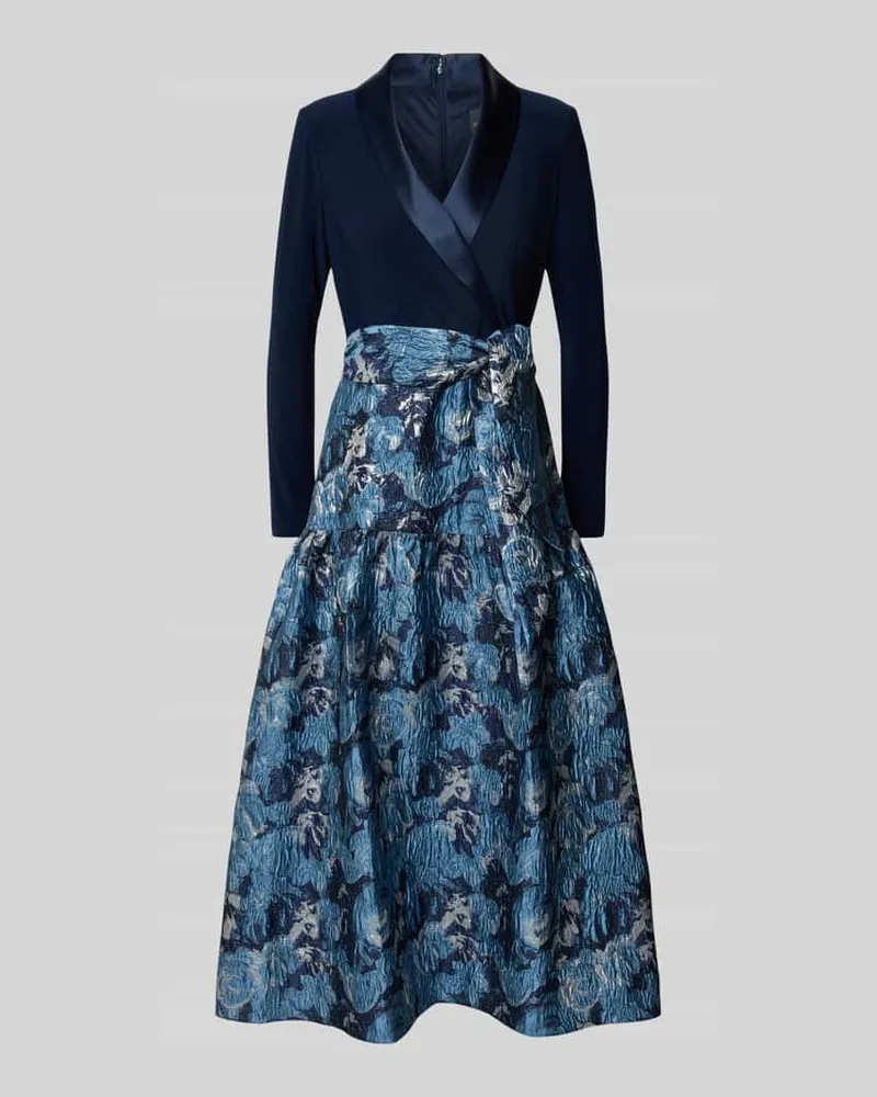 Adrianna Papell Abendkleid im 2-in-1-Look mit Bindegürtel Marine