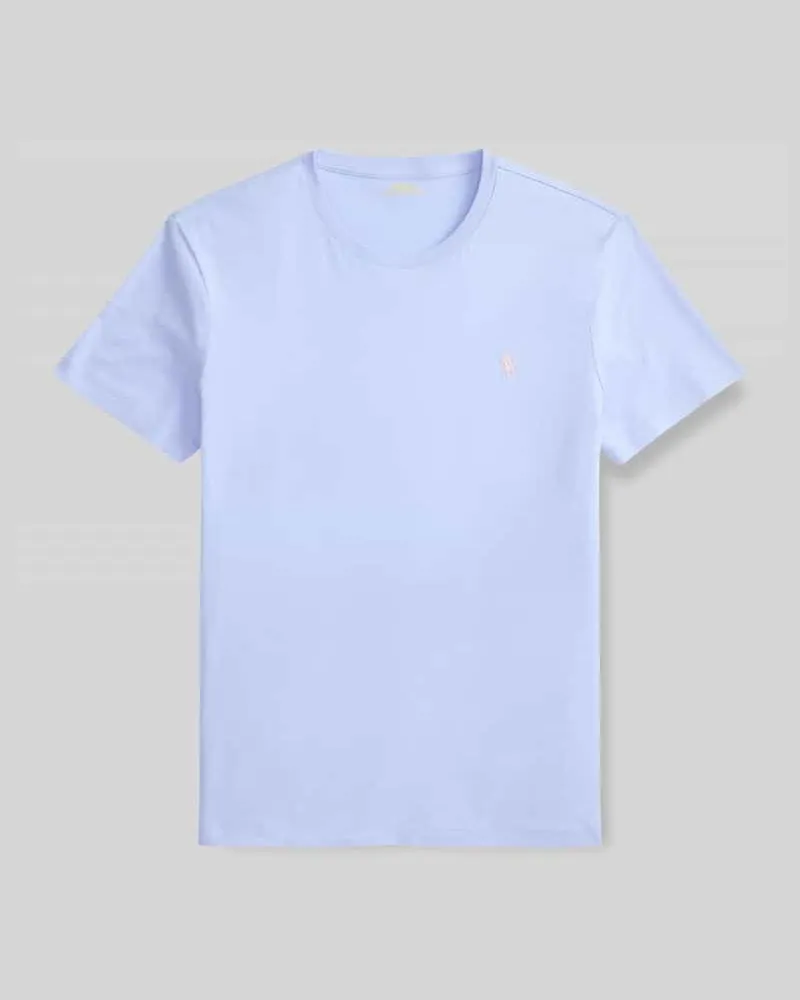 Ralph Lauren Regular Fit T-Shirt aus reiner Baumwolle Hellblau