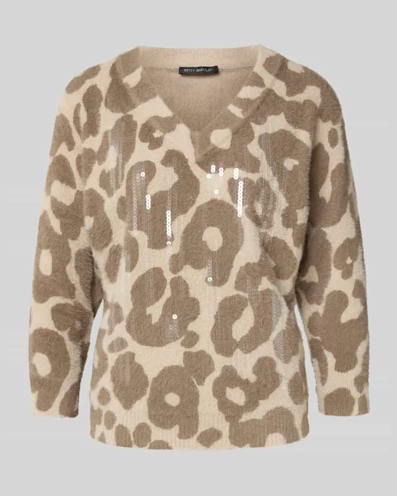 Betty Barclay Strickpullover mit 3/4-Ärmel Taupe