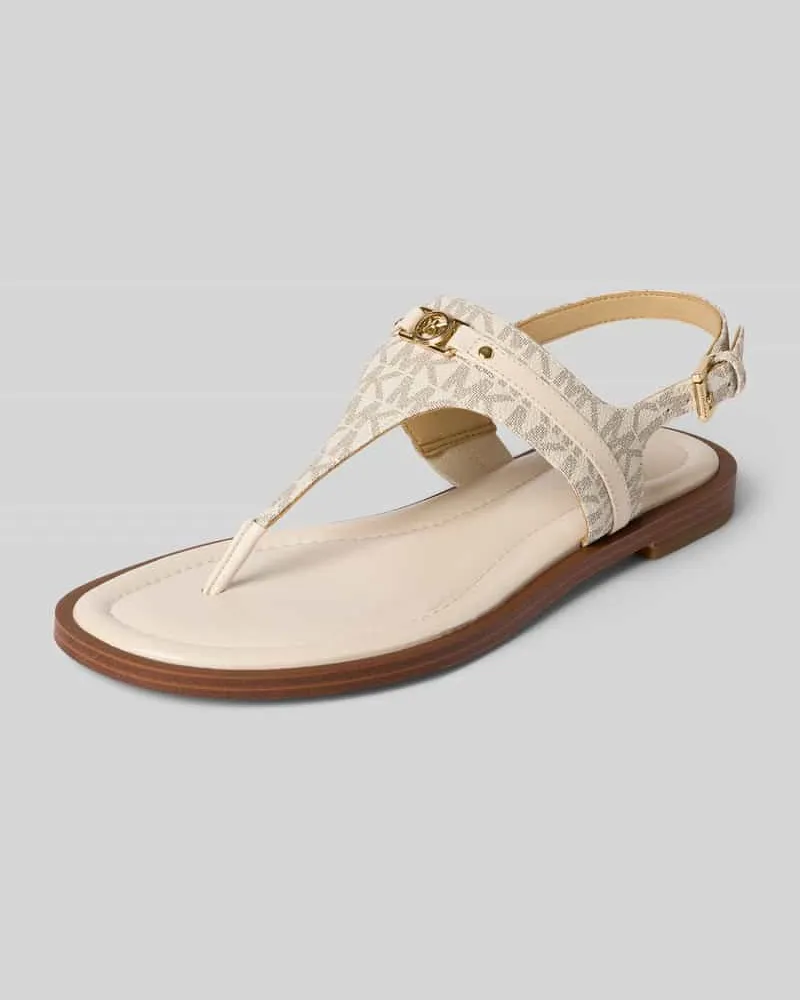 Michael Kors Sandalen aus Leder-Mix Modell 'Mandy Ecru