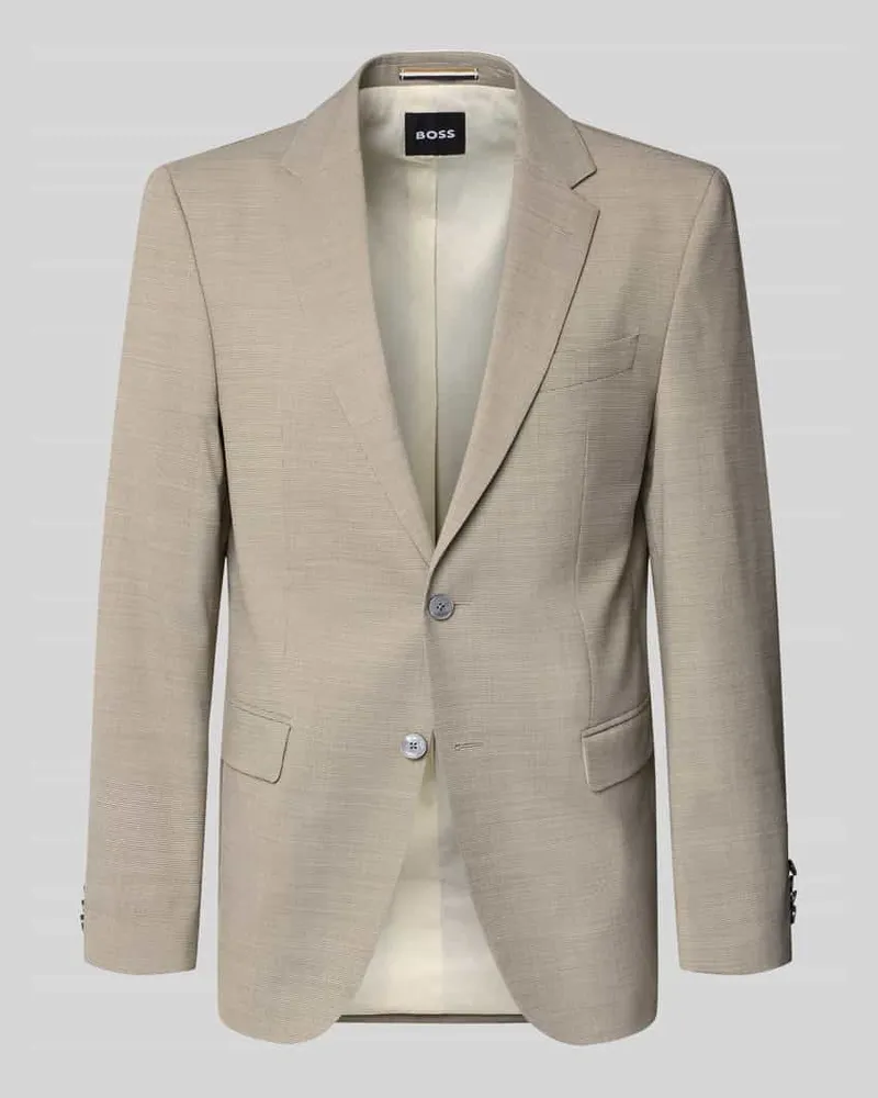 HUGO BOSS Regular Fit Anzugsakko mit Schurwoll-Anteil Modell 'JASPER Sand