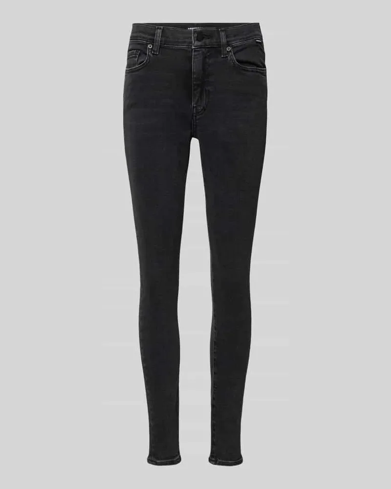 Armedangels Skinny Fit Jeans aus Baumwoll-Mix Modell 'TILLAA Anthrazit